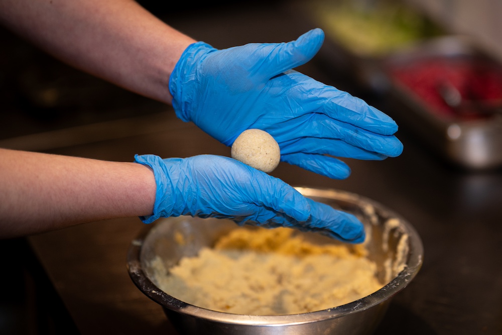 yellow corn masa ball