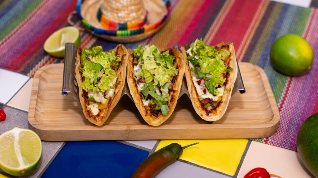 chicken cheeseburger tacos