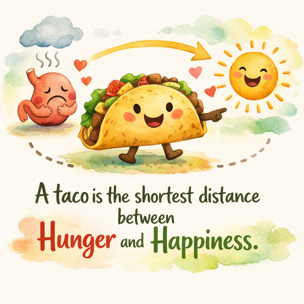 taco - shortest distance between hunger and happiness