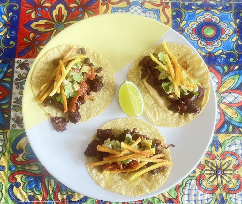 vegan steak tacos