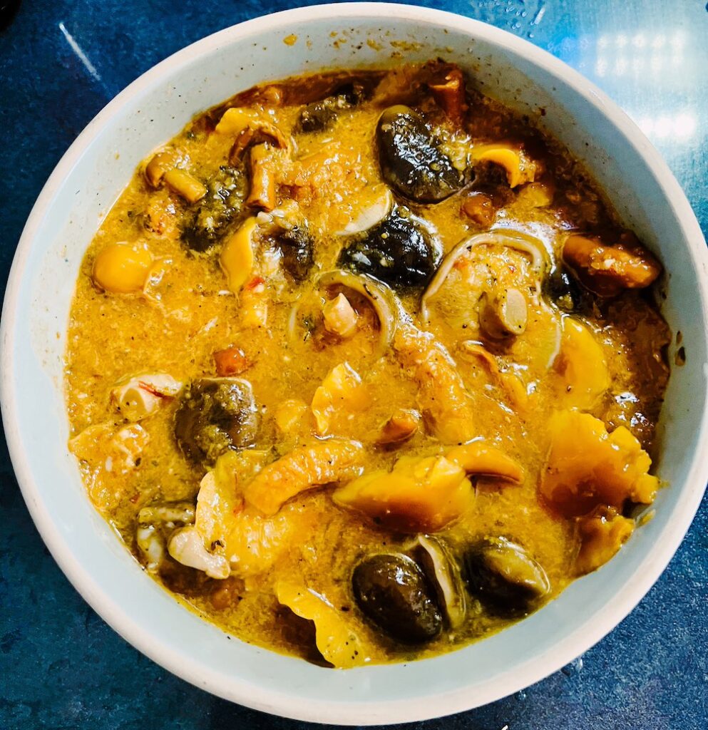juicy marinated mushroms