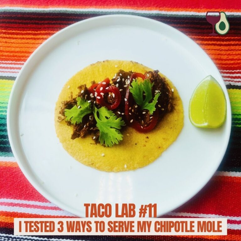 My Taco Lab about chipotle mole and how it is best to serve and eat